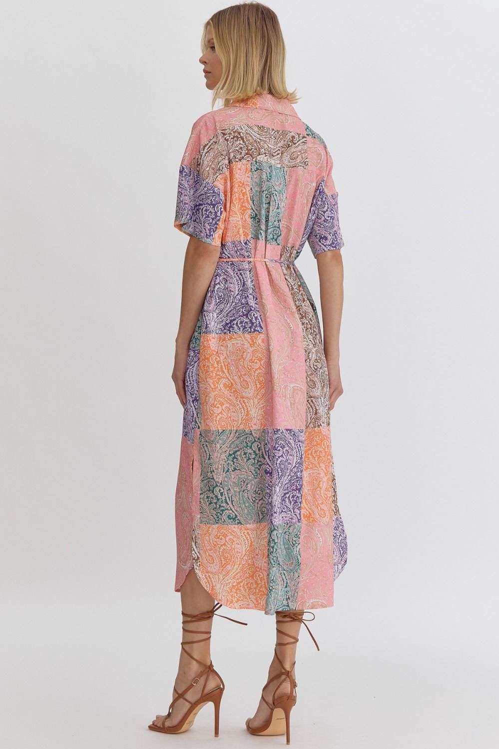 Bonnie Mixed Print Midi Dress FINAL SALE