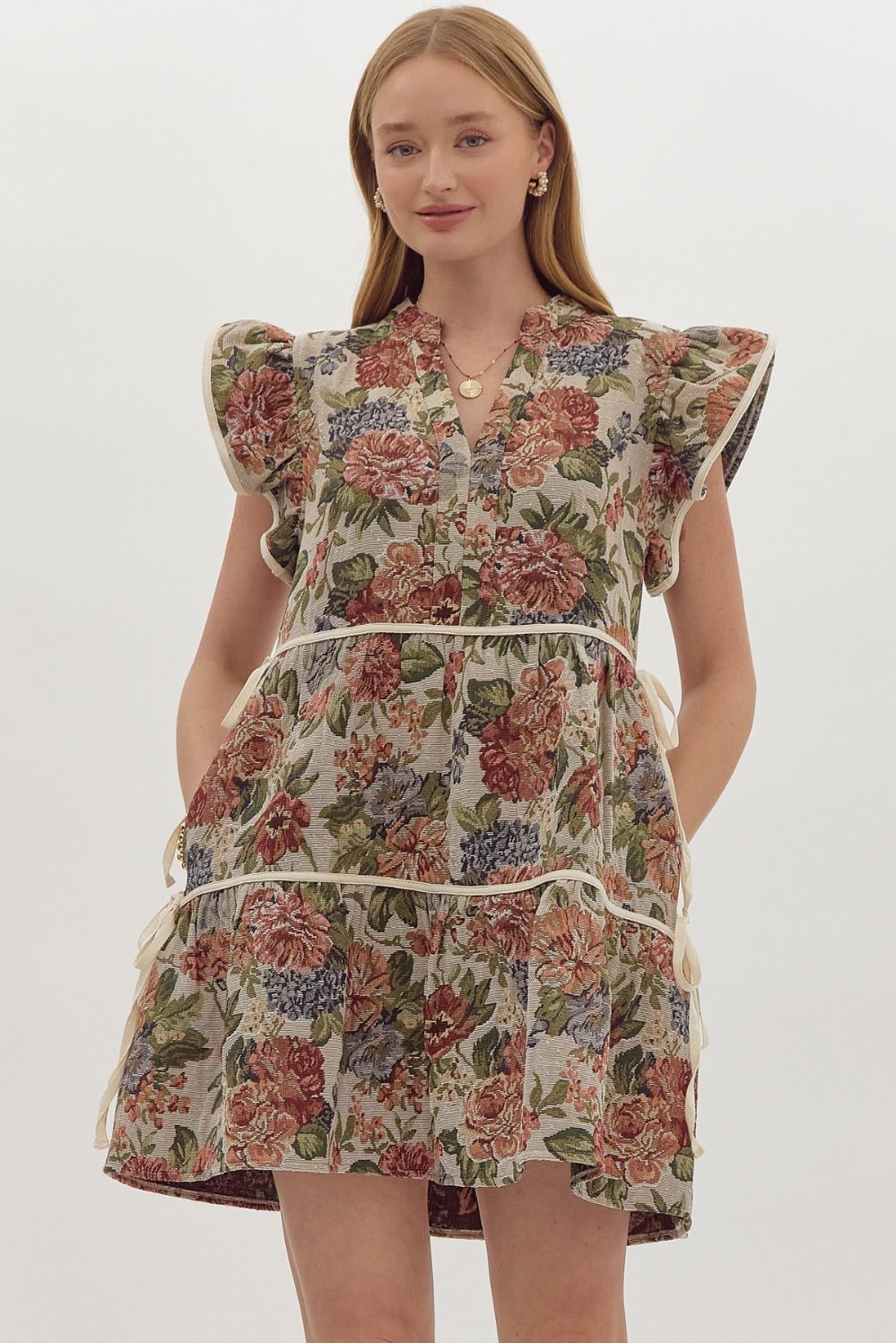 ENTRO Jordyna Floral Dress FINAL SALE