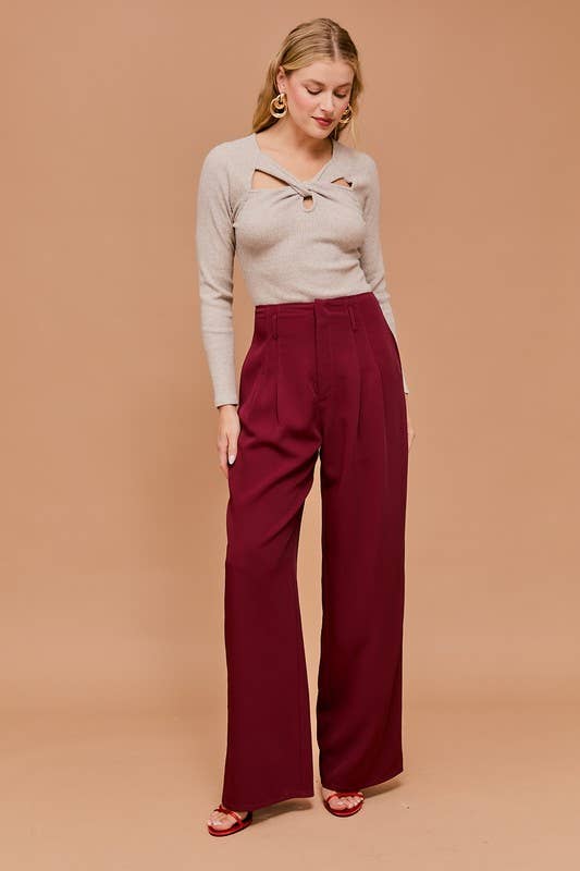 Beau High Waist Wide Leg Pants (2 Colors!)