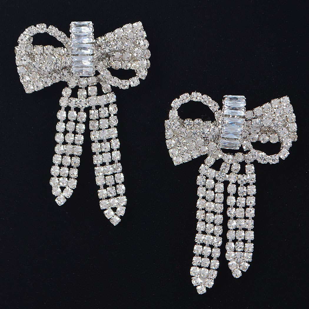 Maura Ribbon Rhinestones Earrings