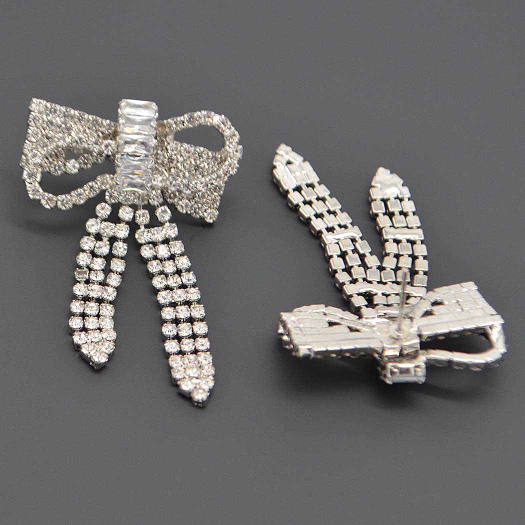 Maura Ribbon Rhinestones Earrings