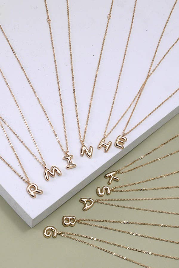 Mini Balloon Bubble Initial Necklaces (10 Options!)